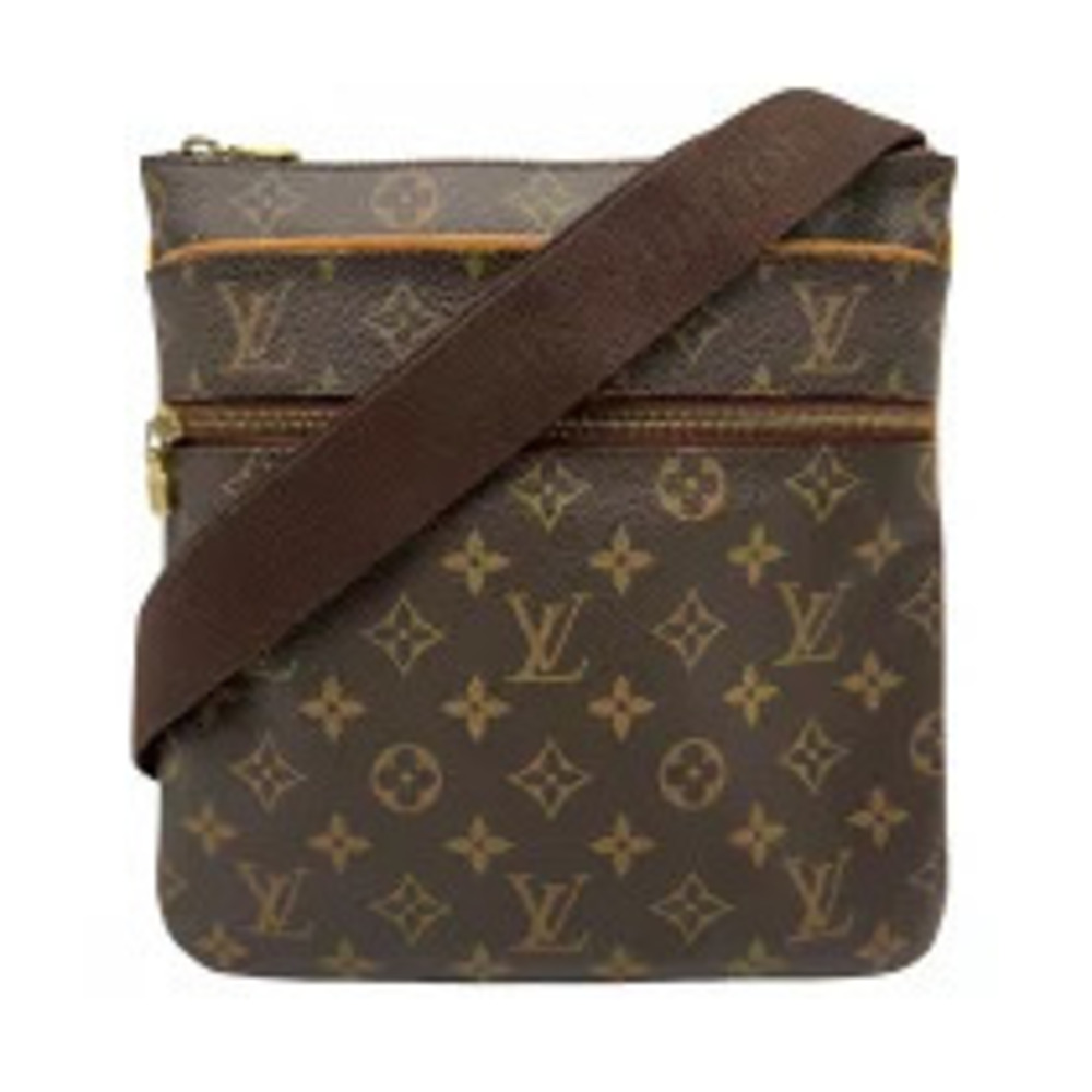 Louis Vuitton Pochette Valmy Brown Monogram Leather Shoulder Bag